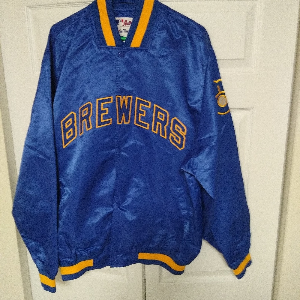 Milwaukee Brewers Satin Vintage Jacket - Coat